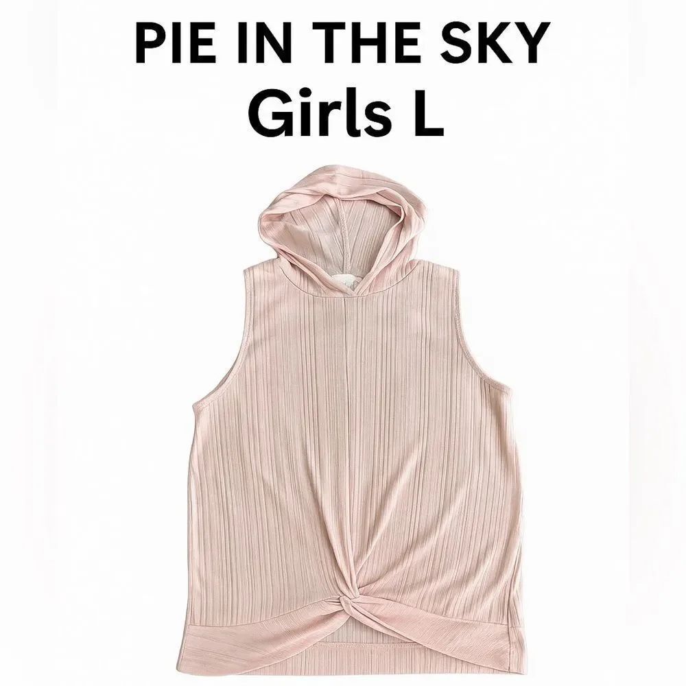 🌴 Pie In The Sky Girls’ Sleeveless Hoodie – Size L (Youth)